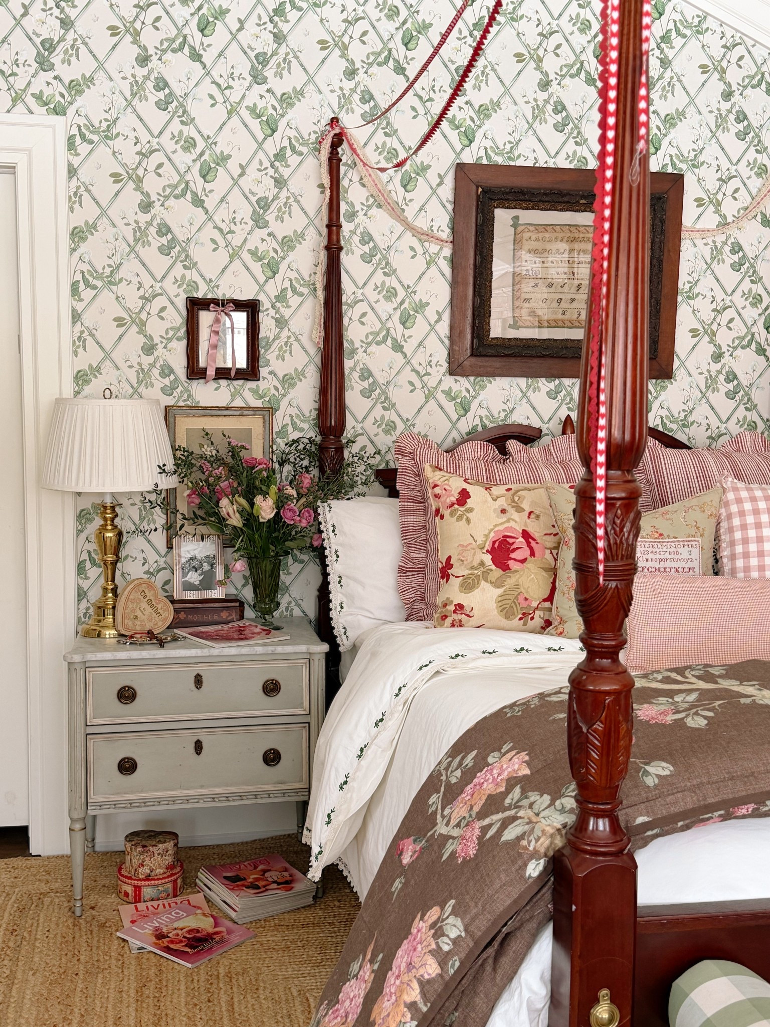 Cozy cottage Valentine’s Day bedroomm

#LTKValentine