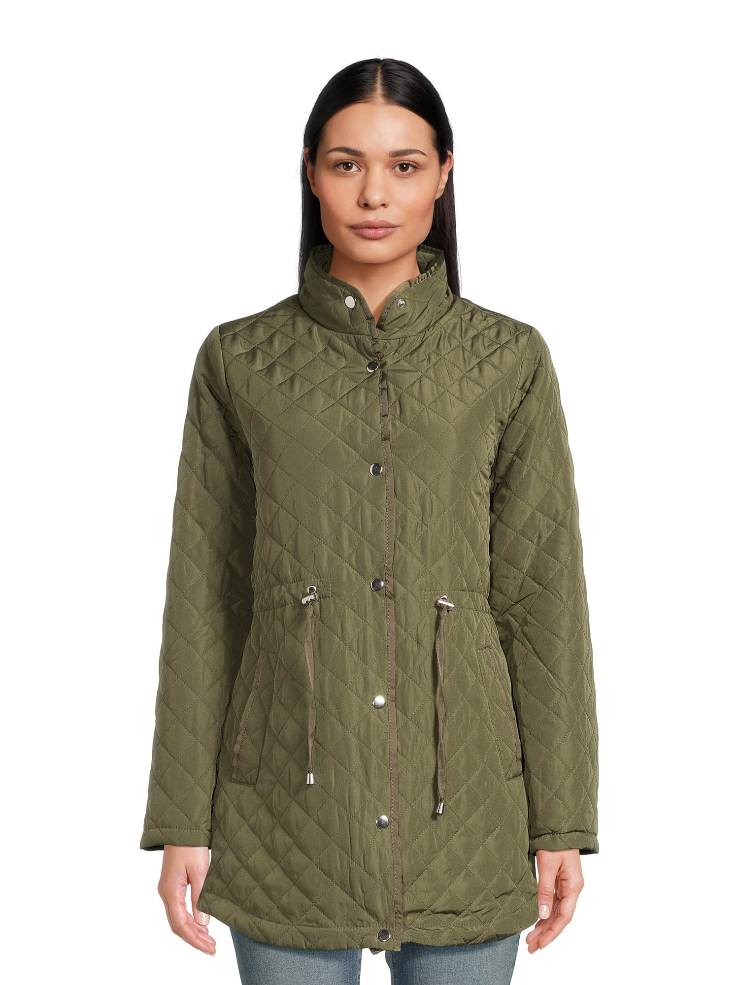 Jason Maxwell Women’s and Women's Plus Midweight Quilted Jacket | Walmart (US)