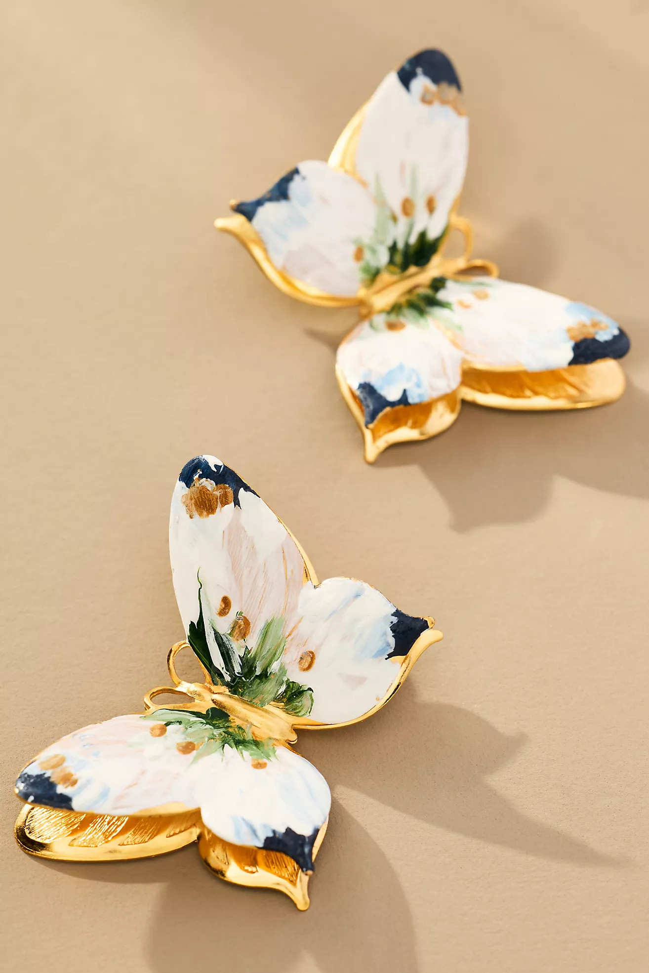 The Pink Reef Handpainted Papillion Earrings | Anthropologie (US)