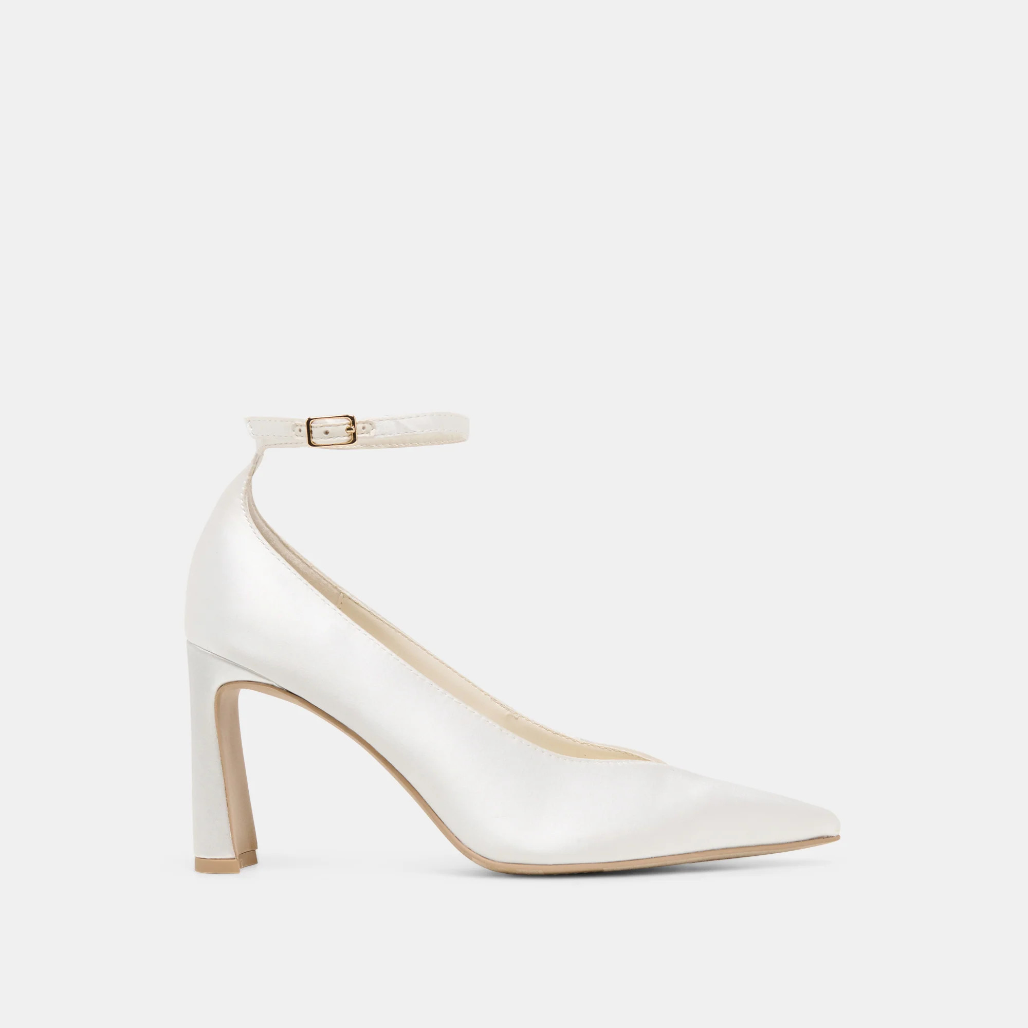 KARSIN True White Satin Bridal Closed-Toe Heels | Dolce Vita | DolceVita.com