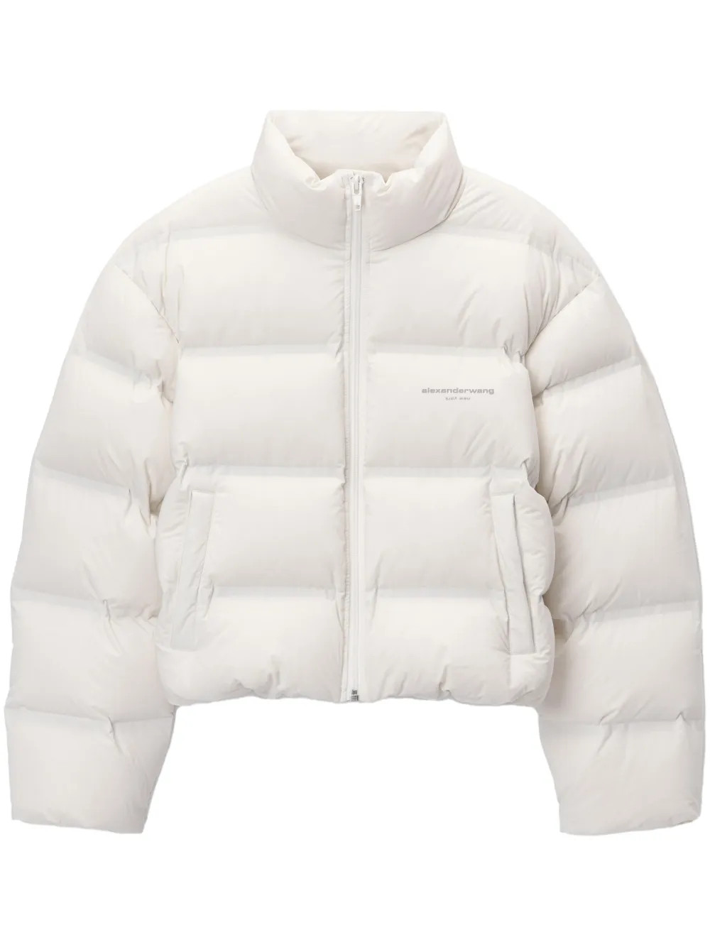 Alexander Wang Cropped Puffer Jacket | White | FARFETCH | Farfetch Global