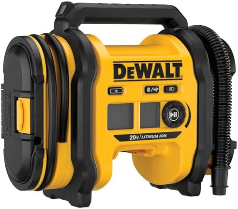 DEWALT Tire Inflator Portable Air Compressor 20V MAX, Car Air Pump with Automatic Shut Off, LED L... | Amazon (US)