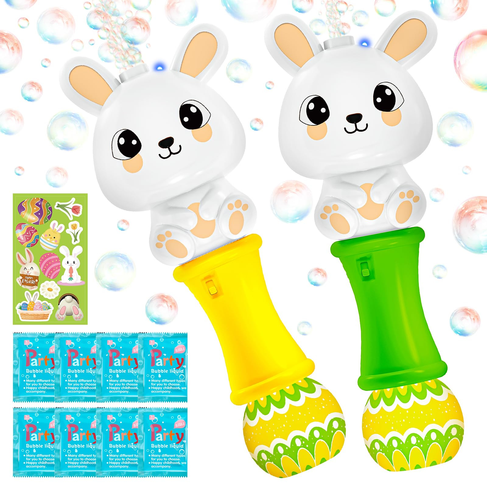 SpringFlower Easter Bubble Blower Wand, Automatic Bubble Blower with Light for Kids, Bubble Maker... | Amazon (US)