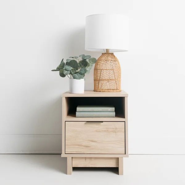 Altie 18.78'' Tall 1 - Drawer Nightstand in Natural | Wayfair North America