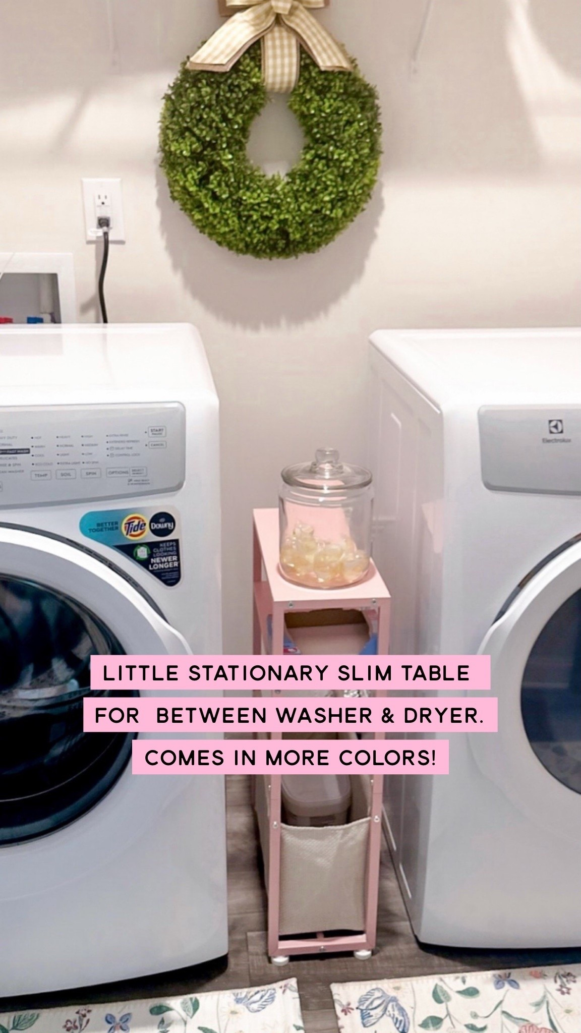 On Sale - Perfect little Slim Table for between Washer & Dryer. I wanted one that is stationary & doesn’t roll. Comes in more colors! Of course I chose Pink ☺️

It’s technically a side table/end table. Would be great for a kiddo headed off to college. There’s even an option for one that has a charging station 

Home Decor. Laundry Room. Pink Home. Organization.

#LTKSeasonal #LTKHome #LTKdayinmylife