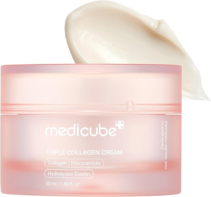 medicube Triple Collagen Cream Hydrating & Firming Moisturiser With Hyaluronic Acid, Premium Elas... | Amazon (UK)
