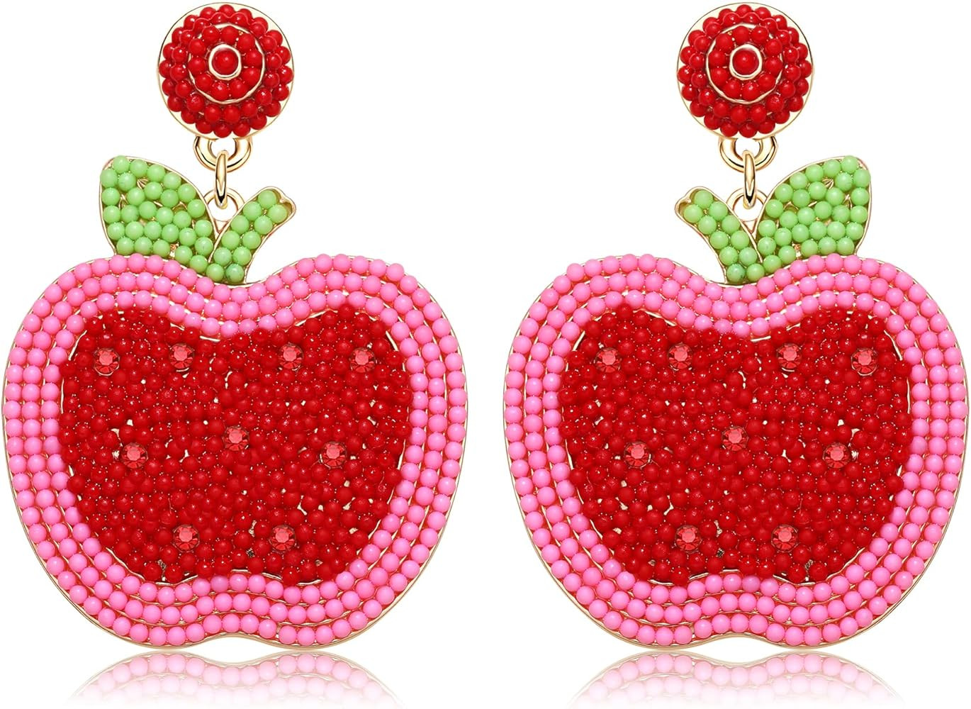 Teacher Earrings Beaded Pencil drop Dangle Earrings for Teacher Student Women, Handmade Beaded Co... | Amazon (US)