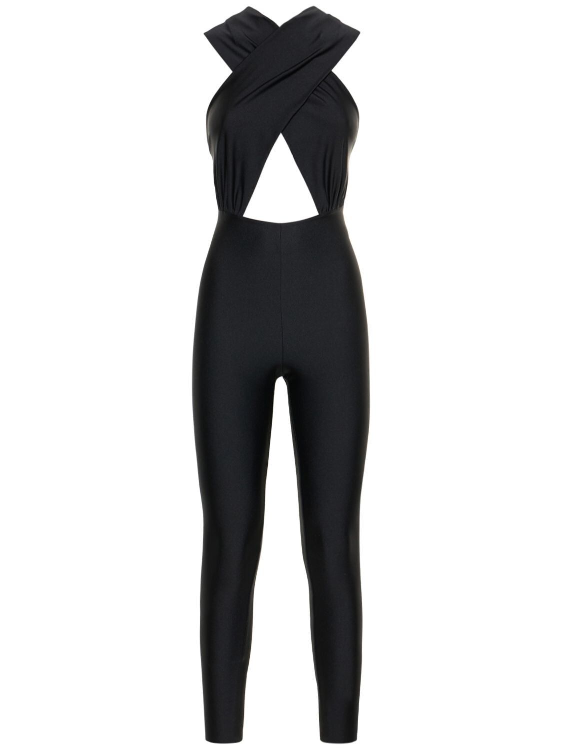 The Andamane - Hola halter-neck stretch lycra jumpsuit - Black | Luisaviaroma | Luisaviaroma
