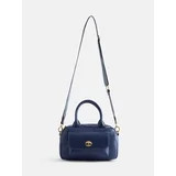 Free Assembly Women's Faux Leather Satchel Handbag, Navy | Walmart (US)