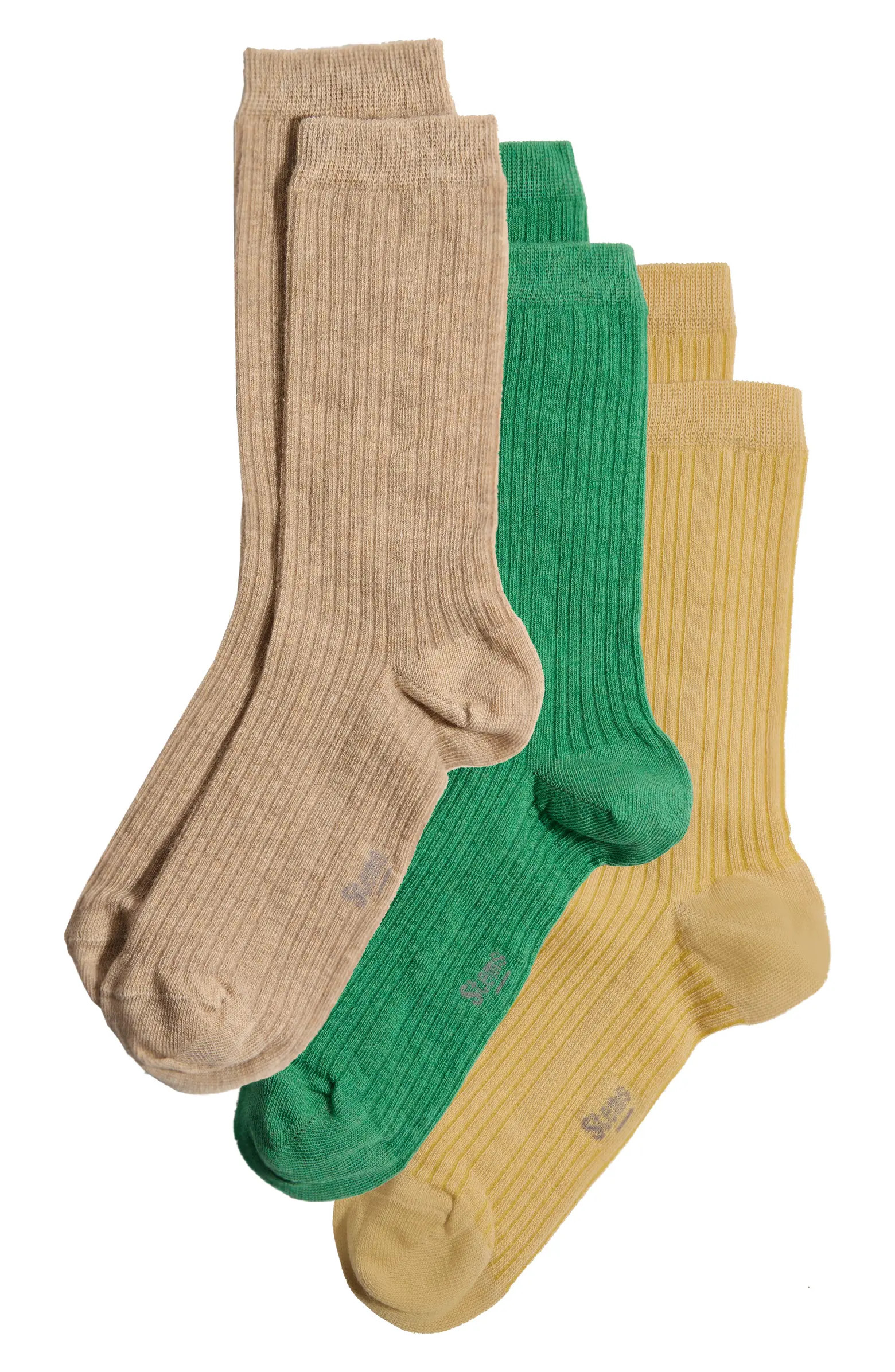 Stems Assorted 3-Pack Rib Cotton & Cashmere Blend Socks | Nordstrom | Nordstrom