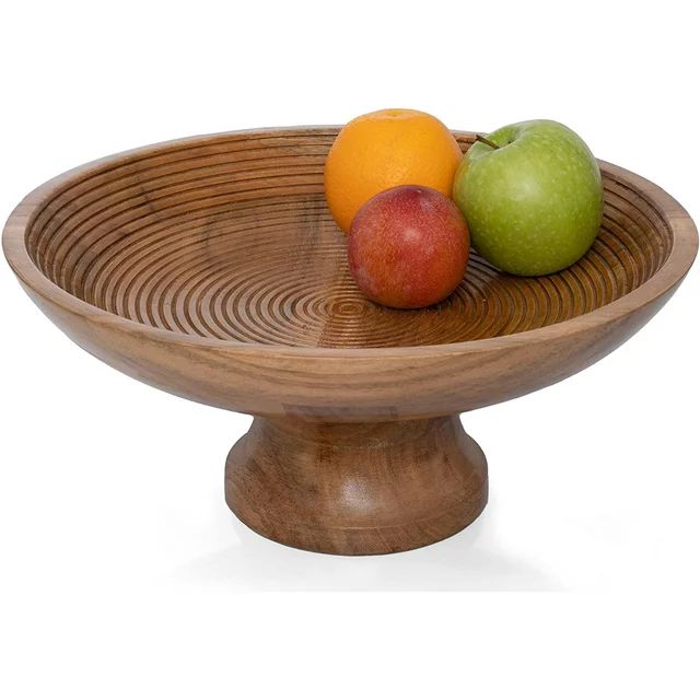 Folkulture Wood Fruit Bowl or Rustic Fruit Bowls for Farmhouse Décor, Fruit Bowl for Kitchen Cou... | Walmart (US)