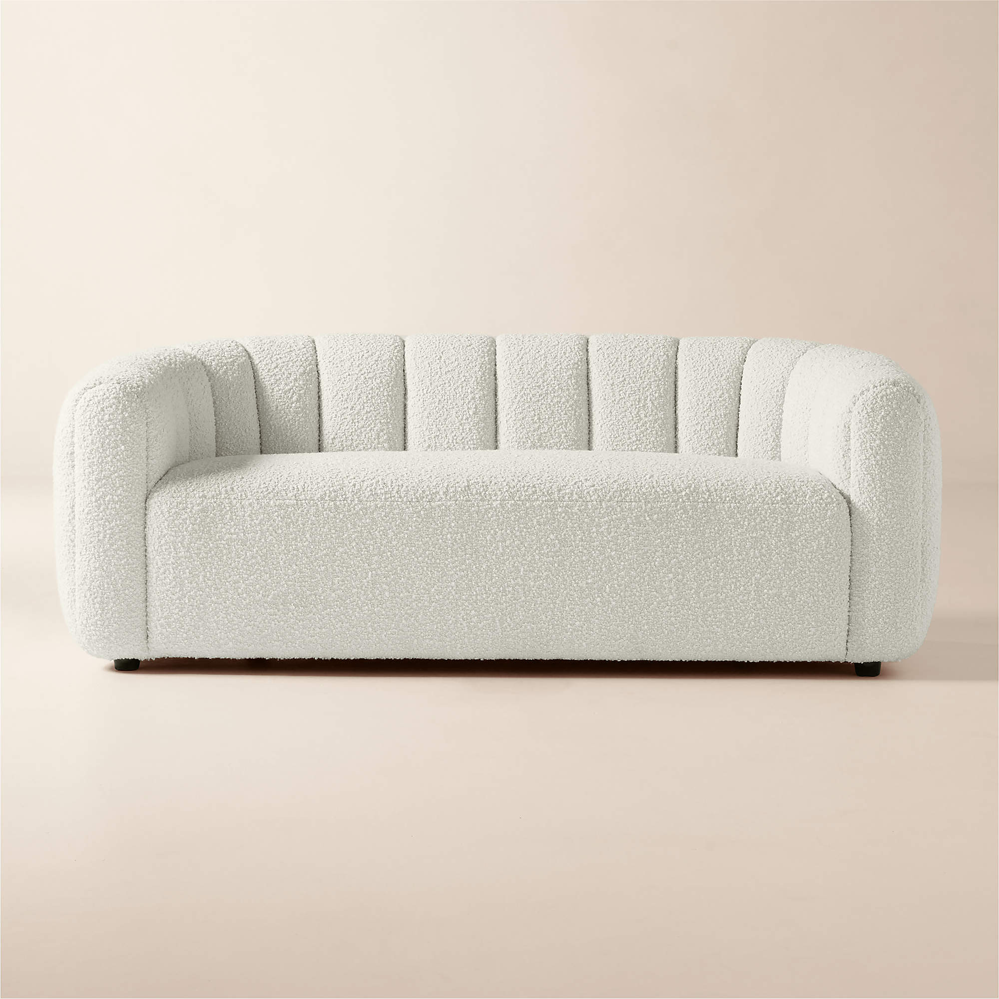 Fitz 97.5" Channeled Green Velvet Sofa + Reviews | CB2 | CB2
