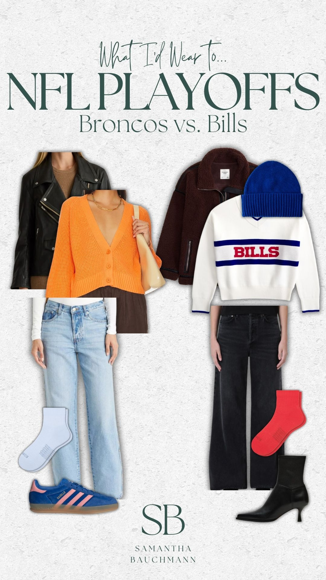 What I'd wear to an NFL play off game: Broncos vs. Bills 🏈 

outfit idea, NFL game outfit idea, tall girl friendly fashion, abercrombie, abercrombie sale, casual style, neutral sneakers, bombas socks, sale, sale alert, boy mom, mom of 4, Samantha Bauchmann 

 #LTKSaleAlert #LTKFindsUnder100 #LTKStyleTip
