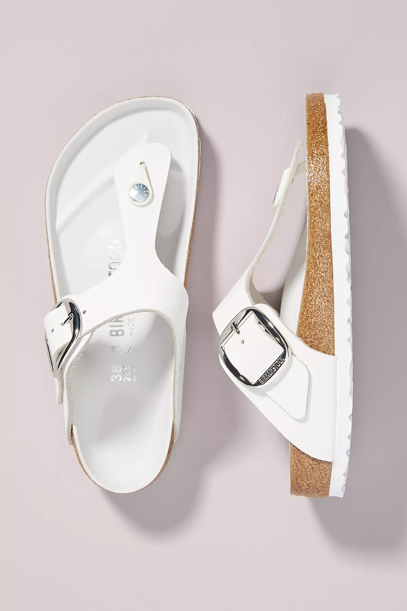 Birkenstock Gizeh Big Buckle Smooth Leather Sandals | Anthropologie (US)