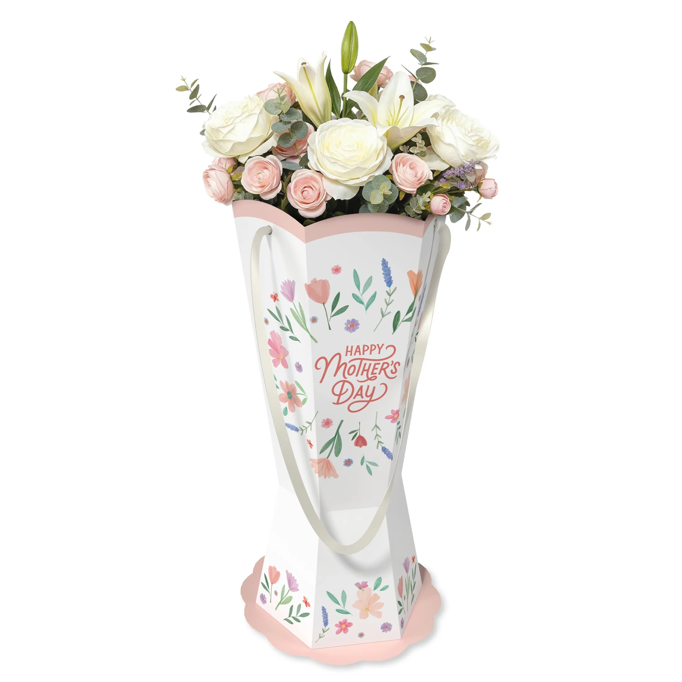 American Greetings 12 in. Mother's Day Floral Bouquet Vase Gift Bag, Happy Mother's Day Floral (1... | Walmart (US)
