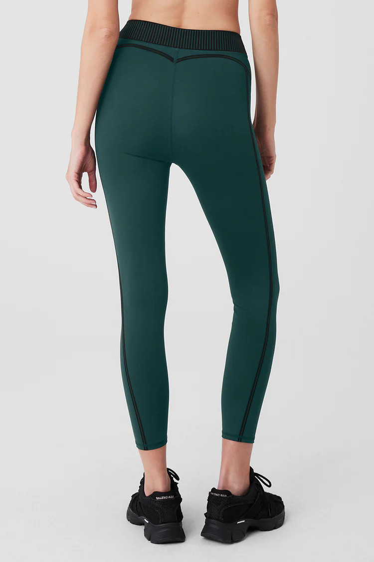 Airlift High-Waist 7/8 Line Up Legging - Midnight Green | Alo Yoga (US)