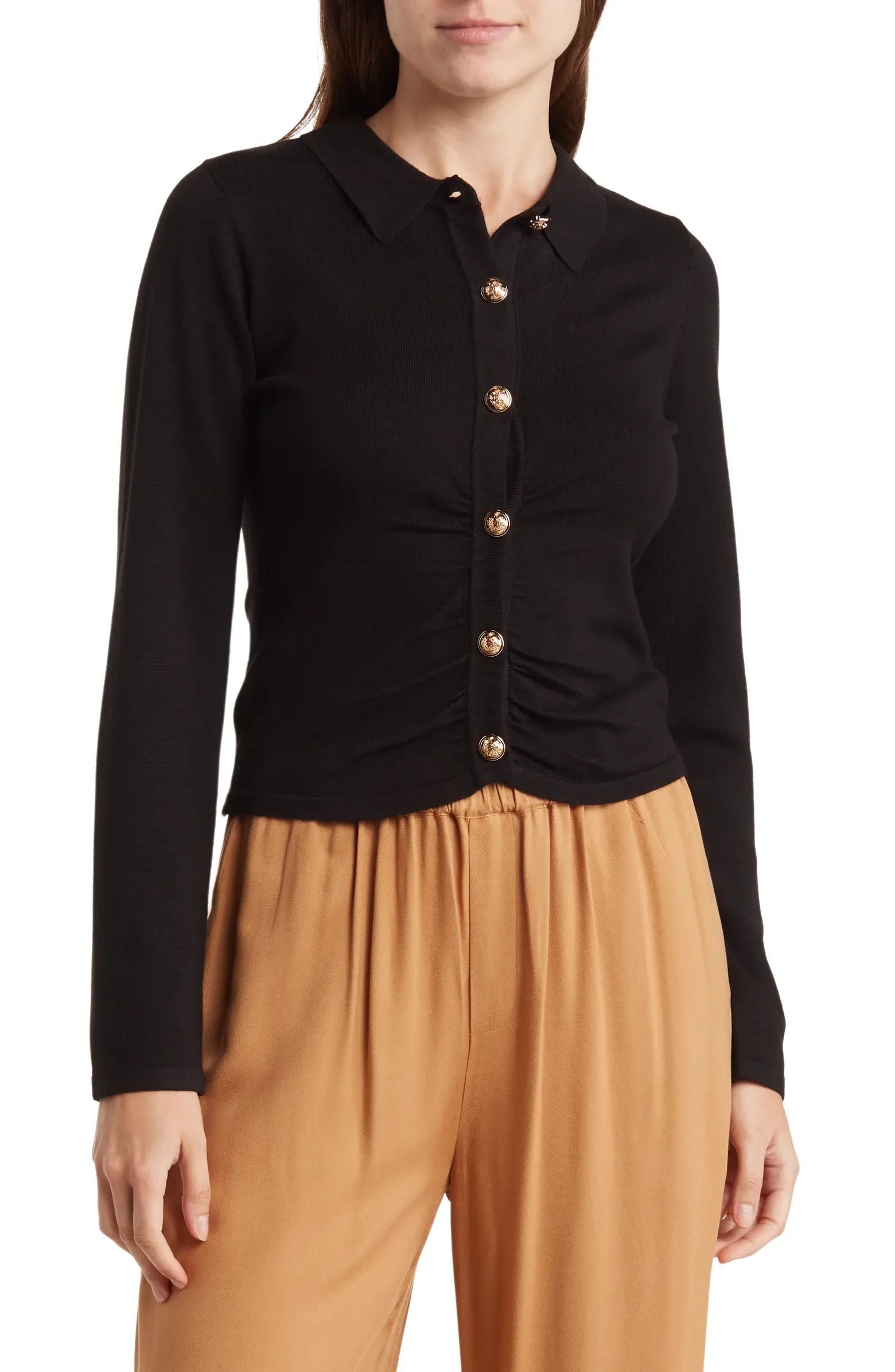 Brittany Button Front Crop Cardigan | Nordstrom Rack