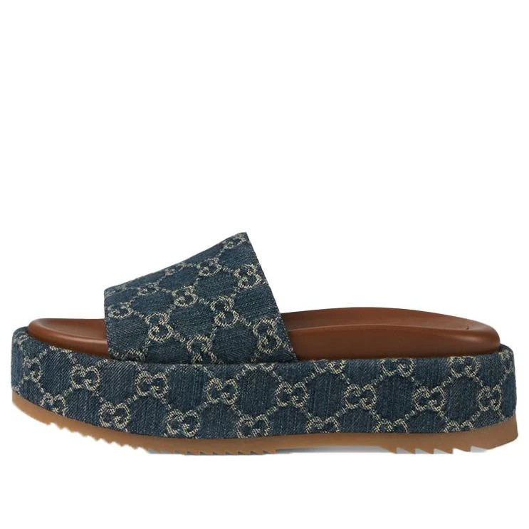 (WMNS) Gucci Angelina Platform 55 mm Sandal 'Jacquard Denim' | KICKS CREW
