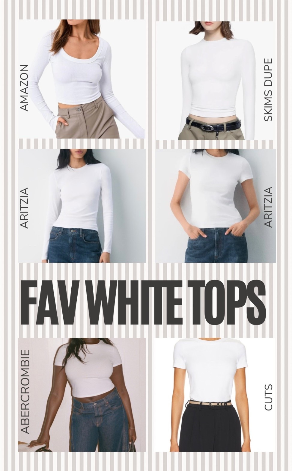 all my fav white tops I own and love 🤍

skims dupe is Amazon brand pumiey 

#LTKStyleTip 

#LTKFindsUnder50