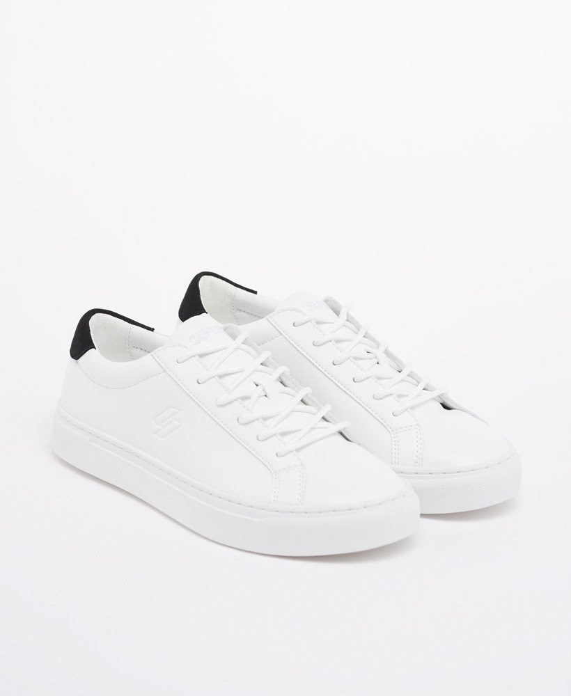 Womens - Vegan Court Tennis Trainers in White | Superdry | Superdry (UK)