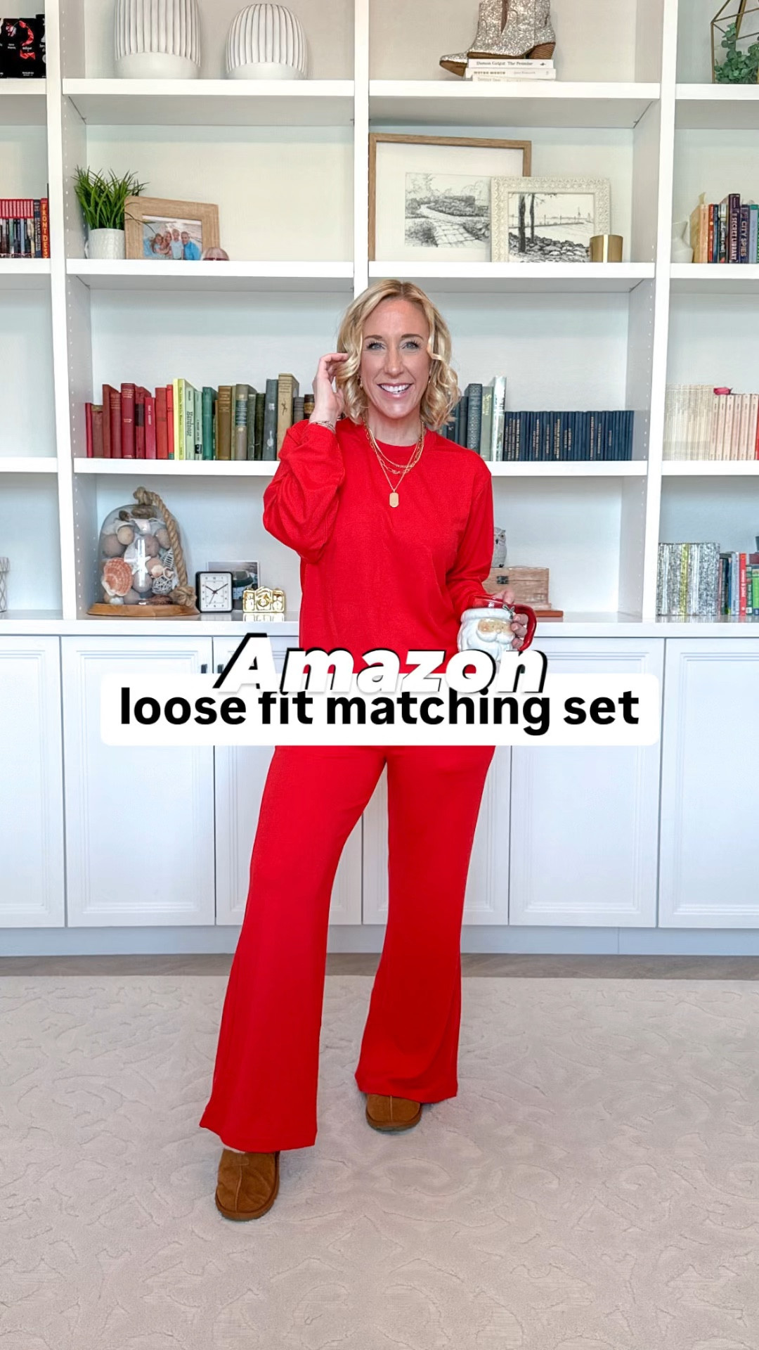 • Loose fit matching set - size small. Soft, smooth, stretchy material. Wide leg pants have a drawstring, elastic waistband and pockets. Long sleeve top is a longer fit, with a crewneck. 
• coating - size small. 
• sneakers - tts.
• purse - convertible to different styles  
• slippers - linked similar. 

Comment SHOP below to receive a DM with the link to shop this post on my LTK ⬇ https://liketk.it/4VK89 #ltkfindsunder50 #ltkseasonal #ltkstyletip

#LTKFindsUnder50 #LTKVideo #LTKSeasonal