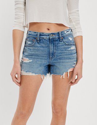 AE x Outer Banks Denim Highest Waist '90s Boyfriend Short | American Eagle Outfitters (US & CA)
