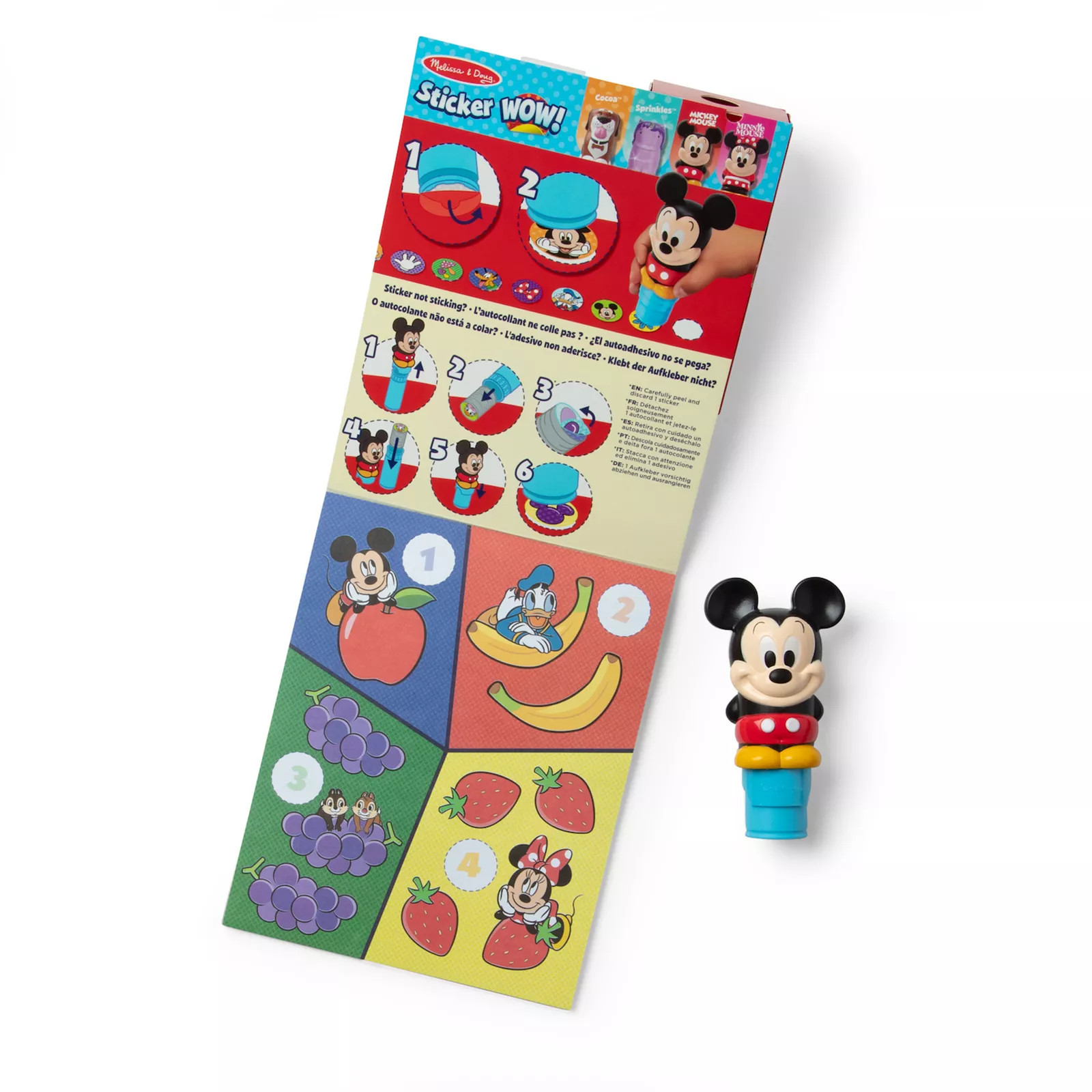 Melissa & Doug Disney Mickey Mouse Sticker WOW!™ 24-Page 300 Sticker Activity Pad and Sticker Stamper | Kohl's