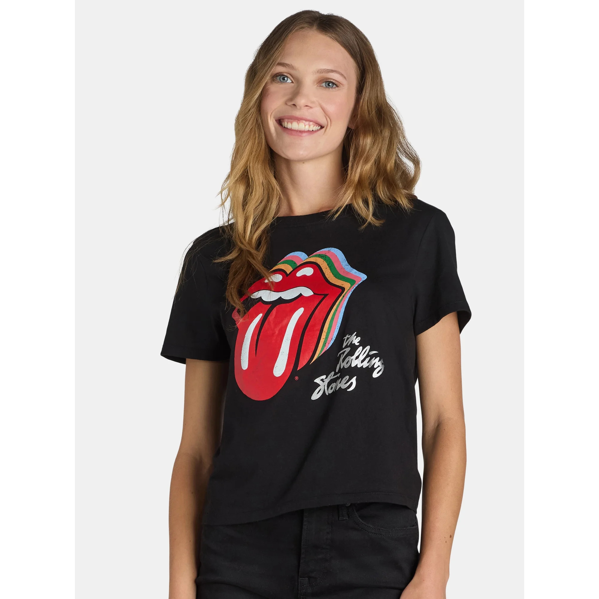 Rolling Stones Women's Graphic Tee with Short Sleeves, Sizes XS-XXXL | Walmart (US)