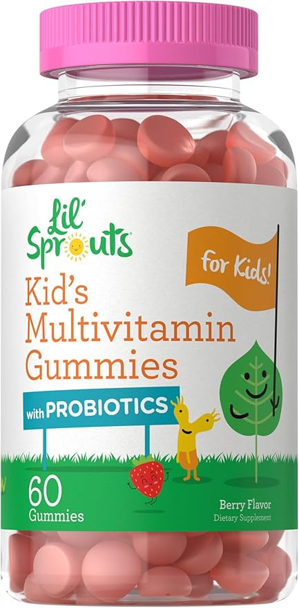 Carlyle Kids Multivitamin Gummies with Probiotics | 60 Chewables | Berry Flavor | Vegetarian, Non... | Amazon (US)