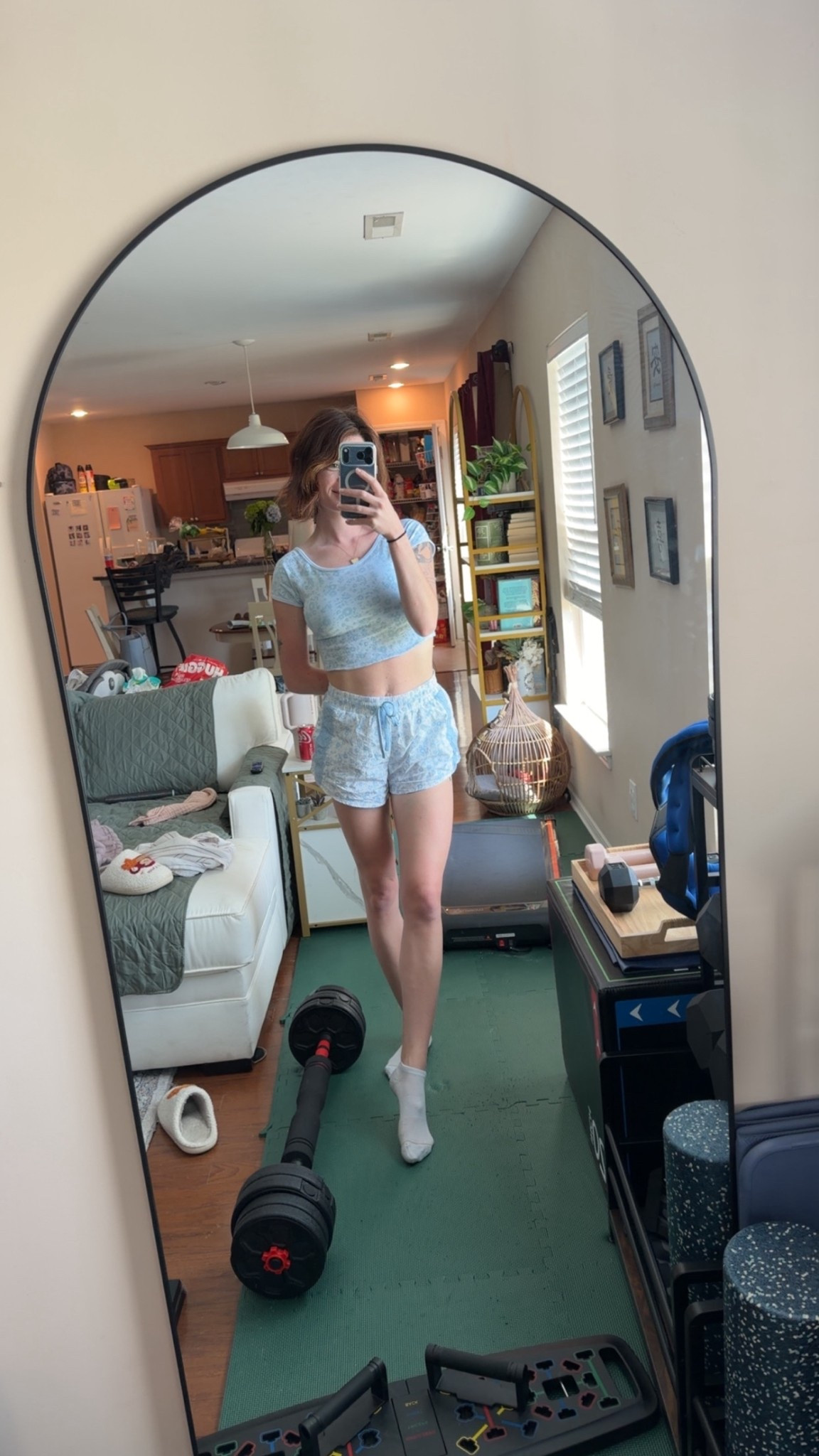 The top is a medium and the shorts are a small! 

#LTKActive