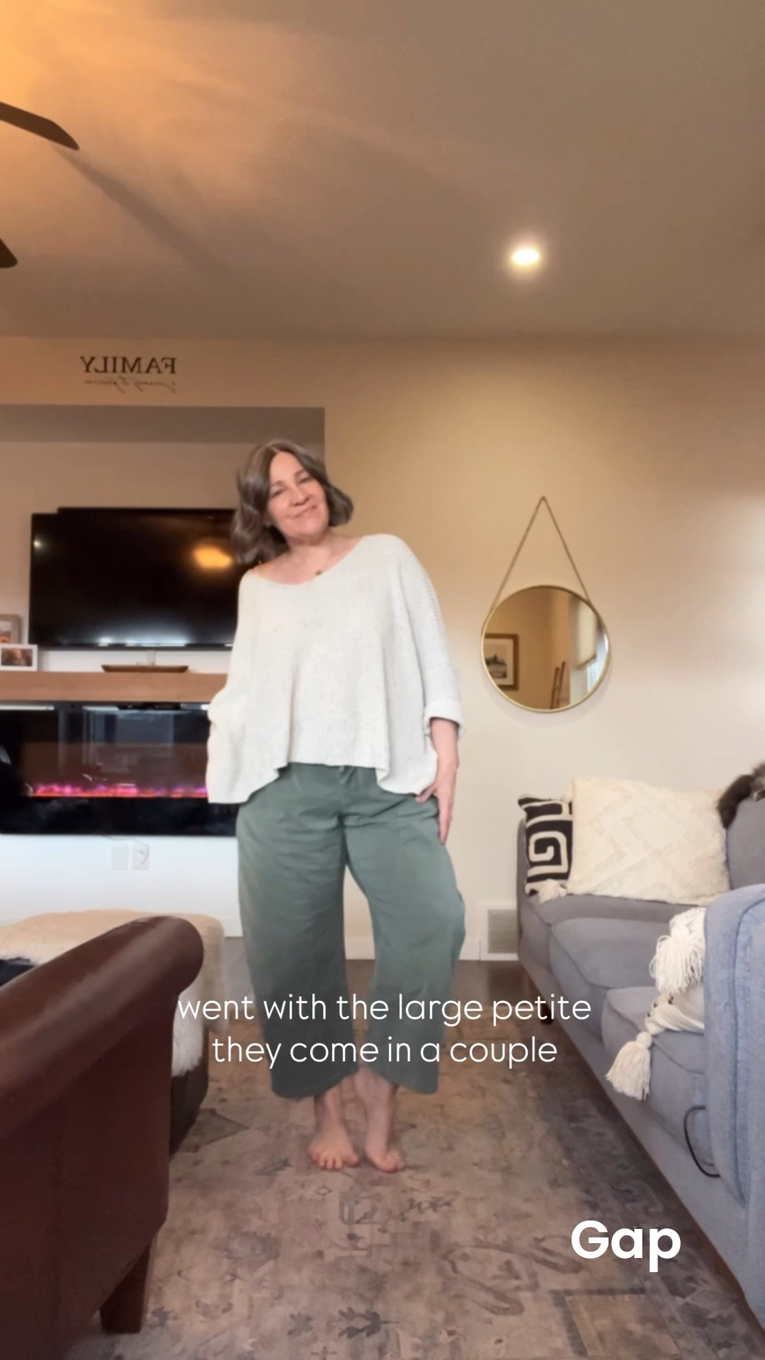 gap denim is one of my favs! Great price point.
I'm a size 10- 12 and I got large petite. 
I am 5’2 for reference.

Sweater: Carly Jean Los Angeles ( still on their site ) Rhea sweater 

#LTKMidsize #LTKgrwm #LTKootd