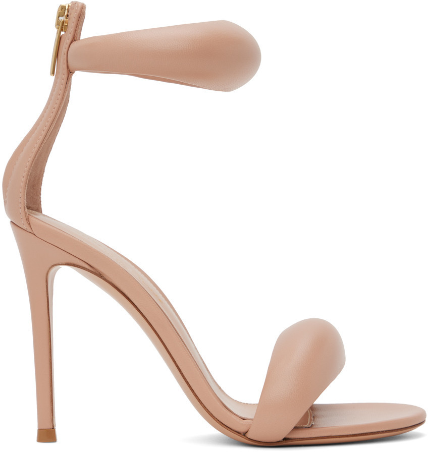 Gianvito Rossi Beige Bijoux Heeled Sandals | SSENSE