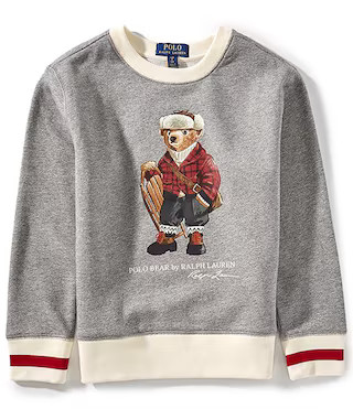 Polo Ralph Lauren Big Boys Long-Sleeve Polo Bear Fleece Sweatshirt | Dillard's | Dillard's