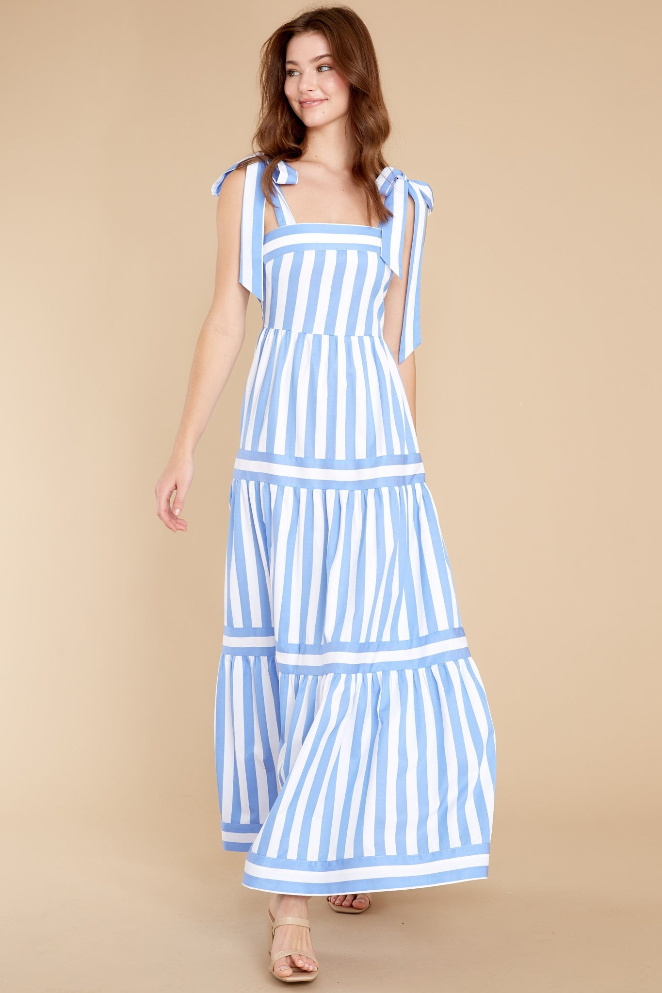 I'm With You Blue Stripe Maxi Dress | Red Dress 