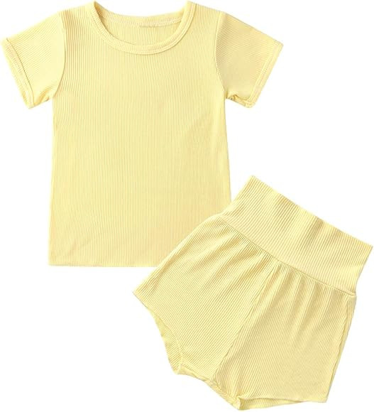 Baby Boys Girls Cotton Tracksuit Sweatshirt Top + Sweatpants Zipper Coat Outfits Set | Amazon (US)
