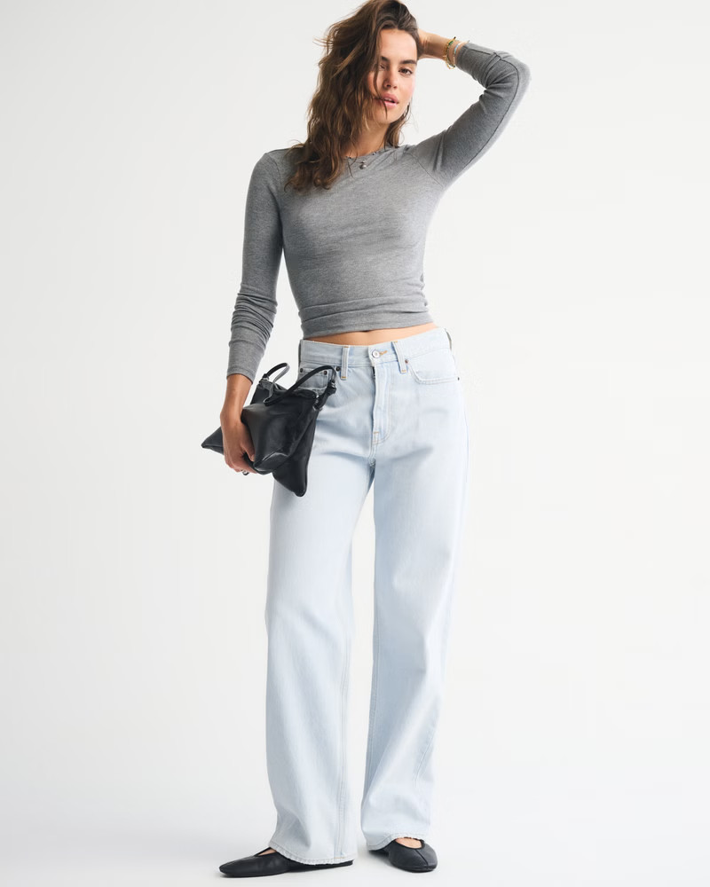High Rise Wide Leg Jean | Abercrombie & Fitch (US)