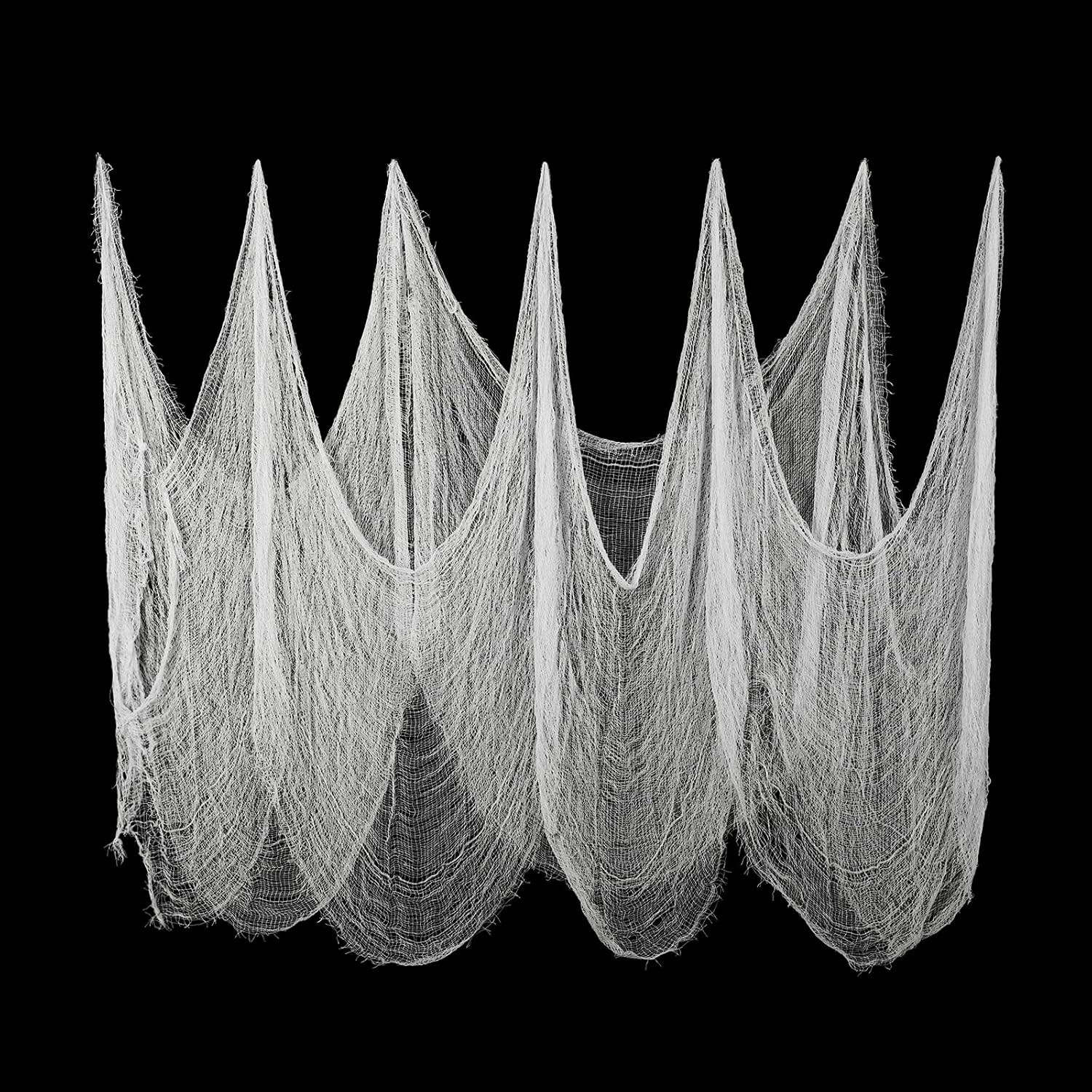 FestiCorp Halloween White Cheesecloth, 394x30 inch-Halloween Spooky Creepy Cloth Curtain Gauze Fa... | Amazon (US)