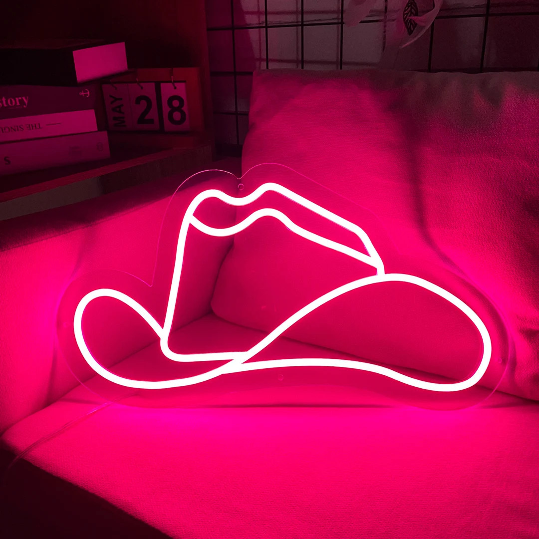 Cowboy Hat Neon Sign, Cowboy Straw Hat Neon Sign, Cowboy Hat With Name Sign, Cowgirl Led Neon Sig... | Etsy (US)