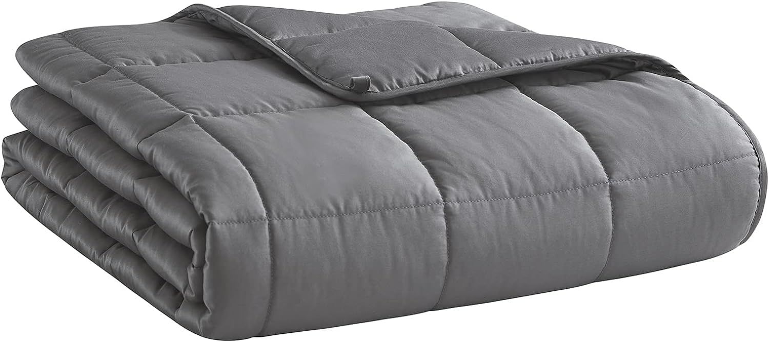 Weighted Blanket (Dark Grey,48"x72"-15lbs) Cooling Breathable Heavy Blanket Microfiber Material w... | Amazon (US)