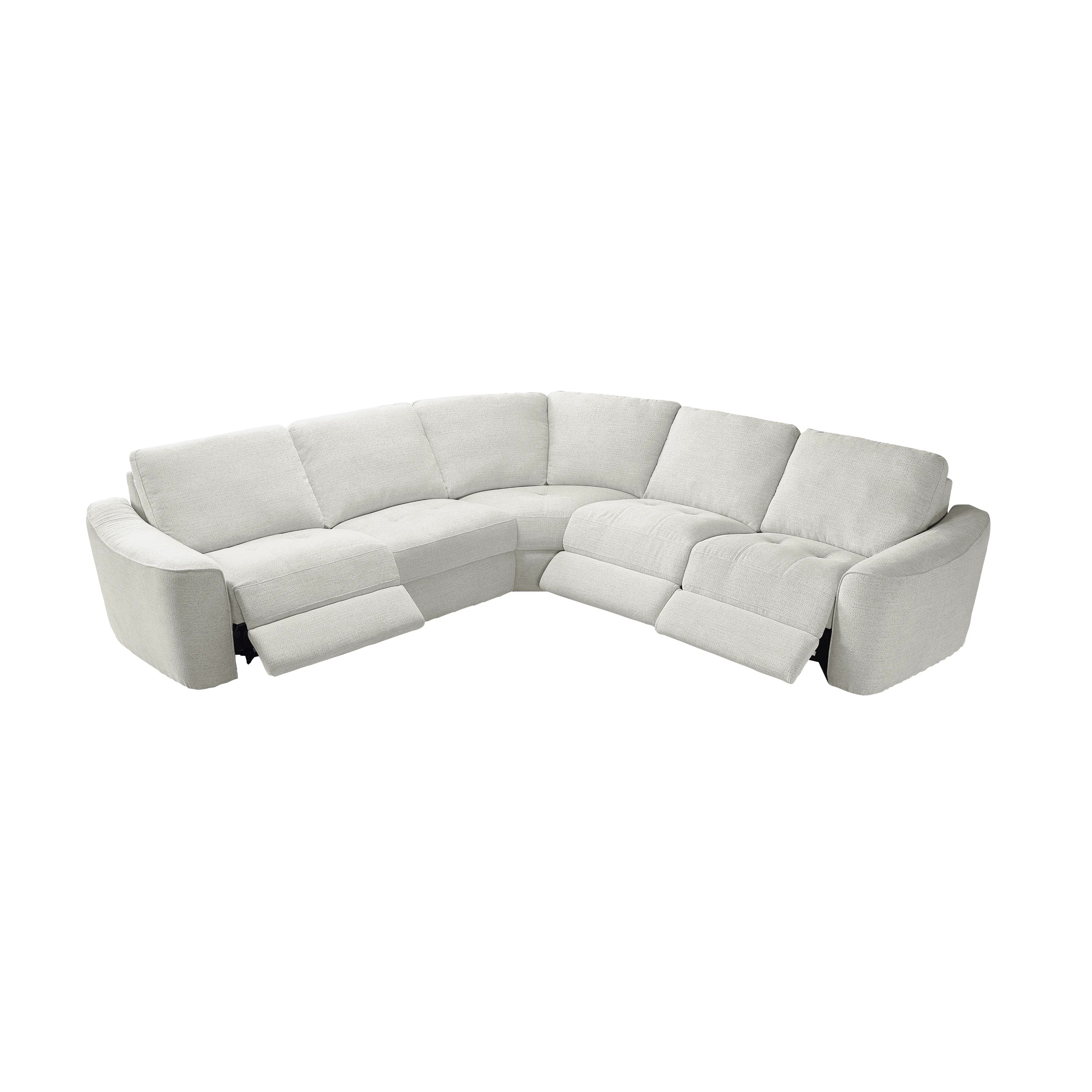 5 - Piece Power Reclining Upholstered Sectional With Comfort Wide Seating | Wayfair North America