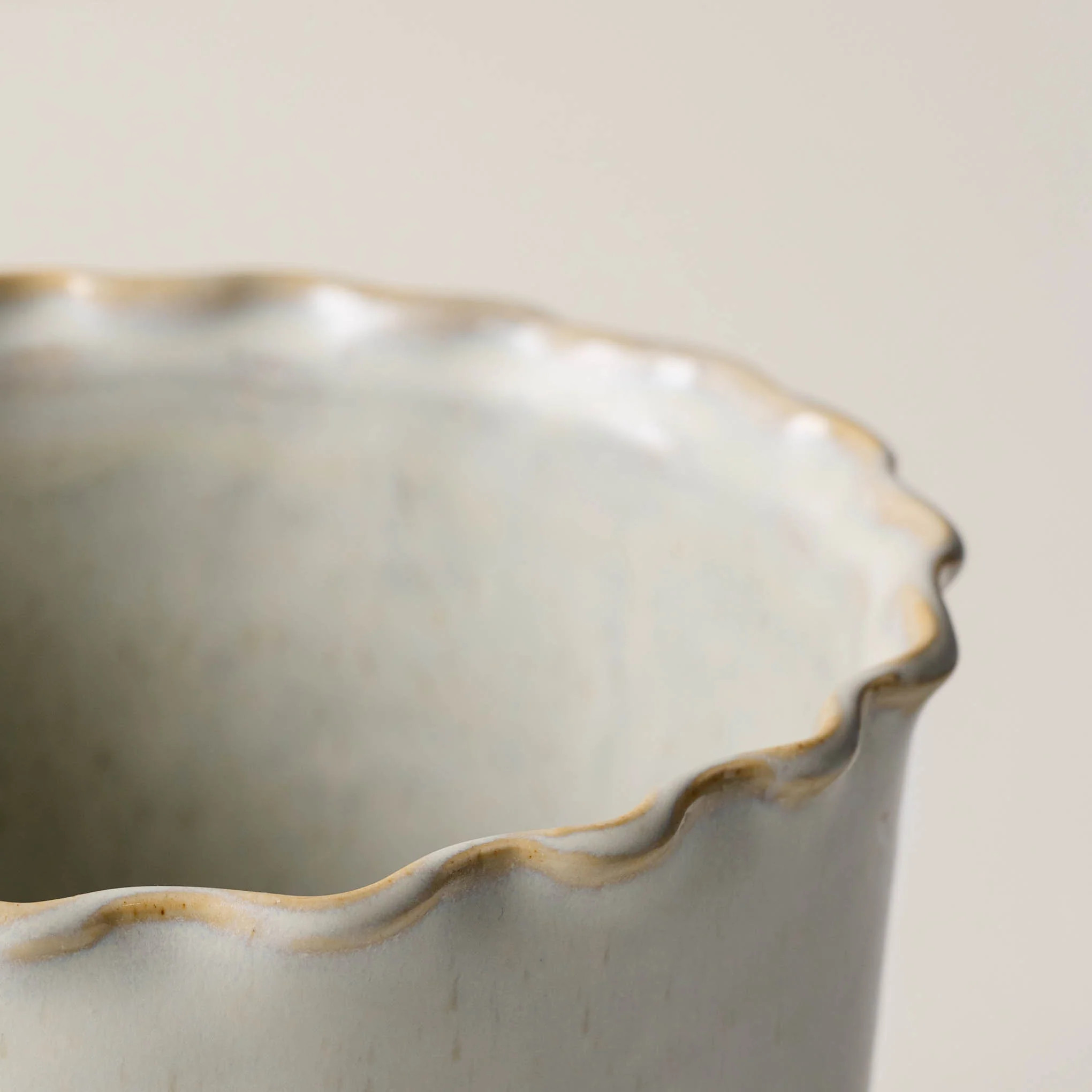French Grey Ruffle Utensil Crock | Magnolia