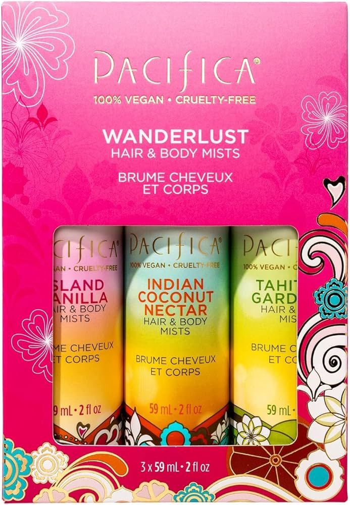 Pacifica Beauty, Wanderlust Hair Perfume & Body Spray Trial Set, Island Vanilla, Mini Bottles, 3 ... | Amazon (US)