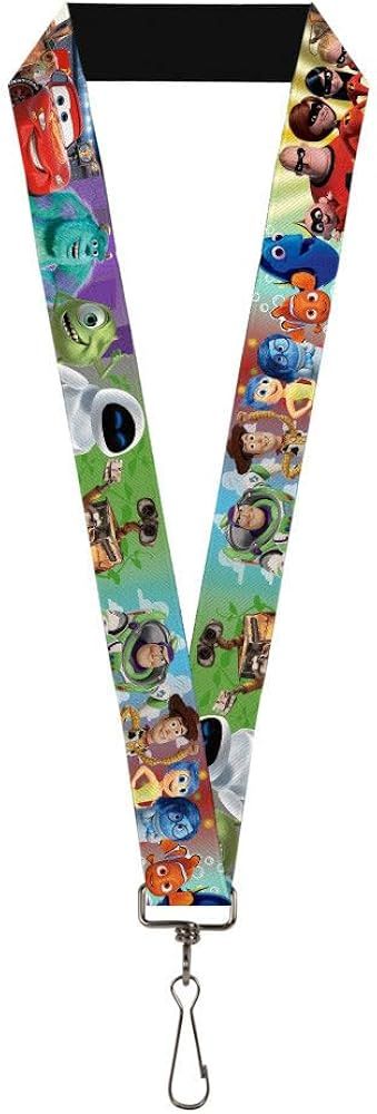 Disney Lanyard, Disney Pixar Movie Character Collage, Elastic | Amazon (US)