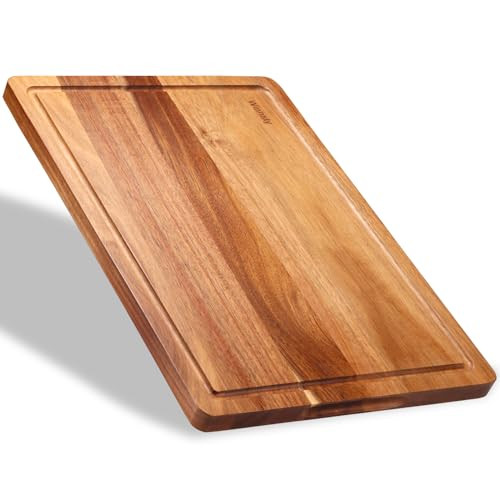 Extra Large Wood Cutting Boards, 20 x 15 Inch Acacia Wooden Cutting Board for Kitchen,Winnsty Wood Chopping Board with Juice Groove and Handles Heavy Duty Charcuterie Board (X-Large) | Amazon (US)