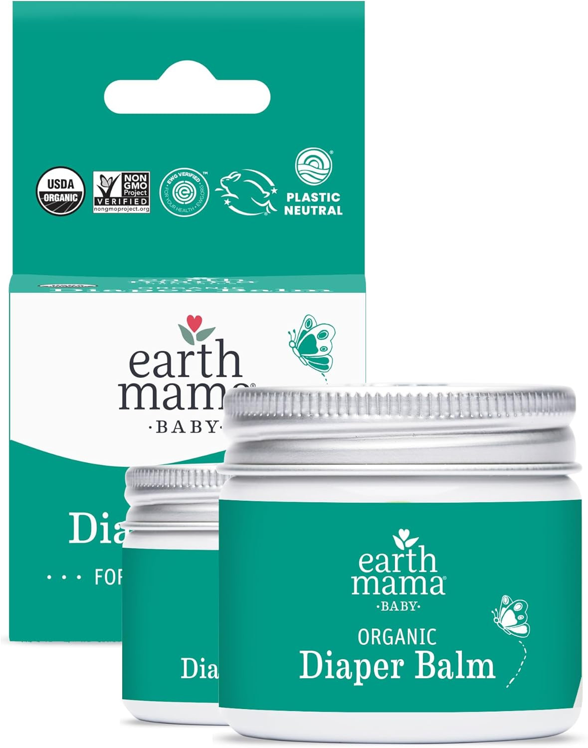 Earth Mama Organic Diaper Balm 2-Ounce | Diaper Cream for Baby | EWG Verified, Petroleum & Artifi... | Amazon (US)