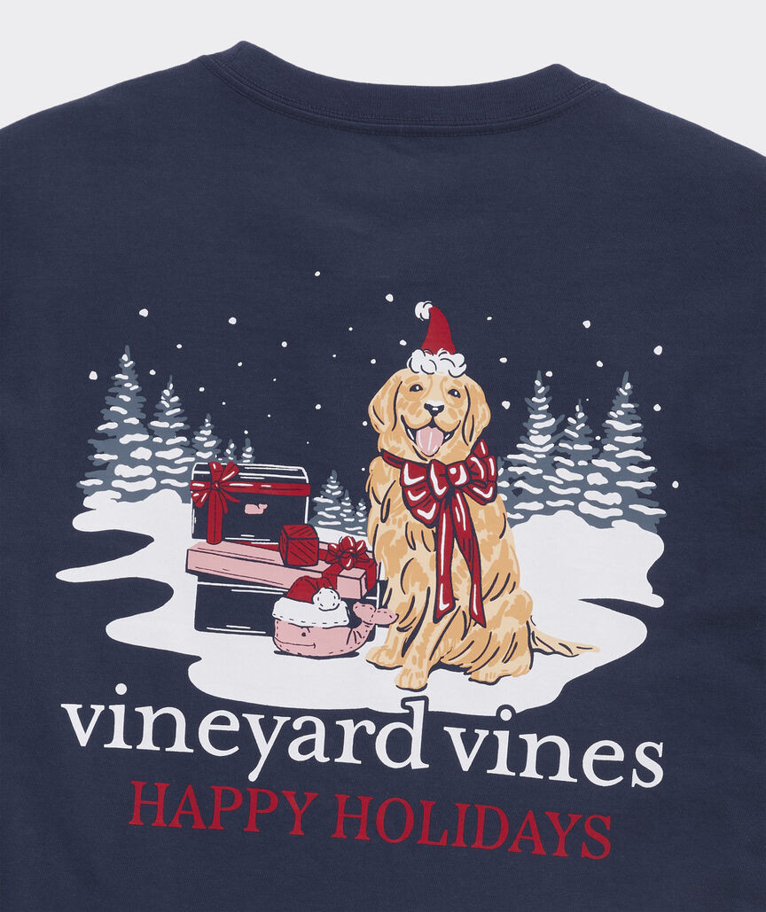 Santa's Helper Long-Sleeve Pocket Tee | vineyard vines