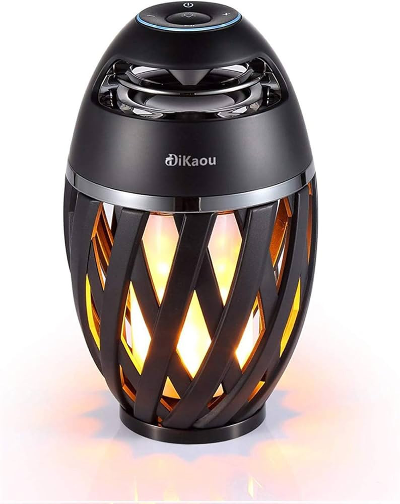 DiKaou Led Flame Table lamp, Torch Atmosphere Bluetooth Speakers&Outdoor Portable Stereo Speaker ... | Amazon (US)