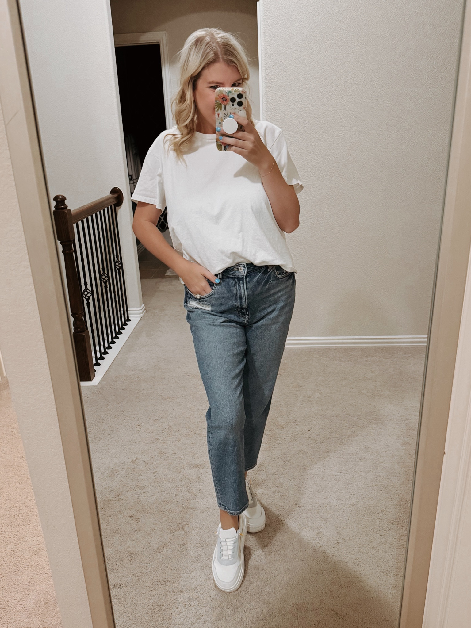 Casual weekend outfit!

Sizing:
Medium Tshirt
8 Jeans
8 Hey Dudes

Nuuds. casual tee. white t-shirt. American Eagle jeans. Hey Dude sneakers  

#LTKFindsUnder100 #LTKFindsUnder50