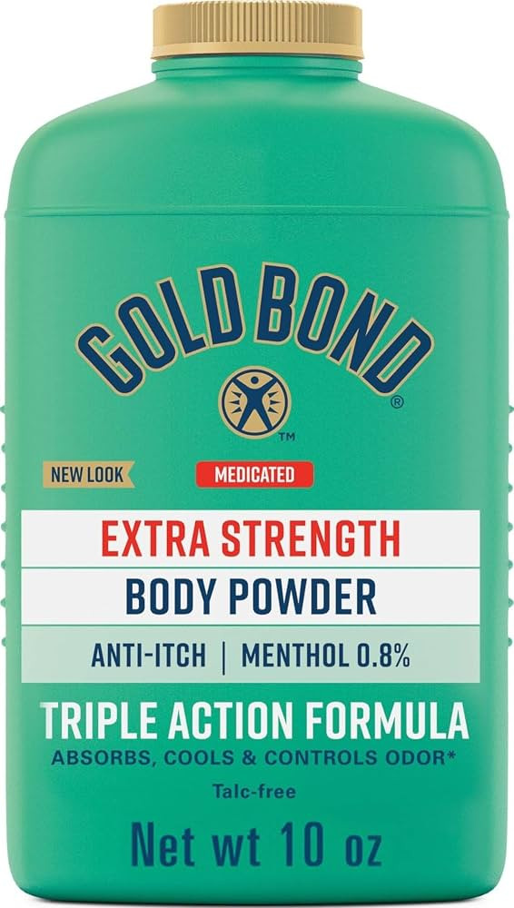 Gold Bond Medicated Powder, Talc-Free Body Powder, Extra Strength, 10 oz | Amazon (US)