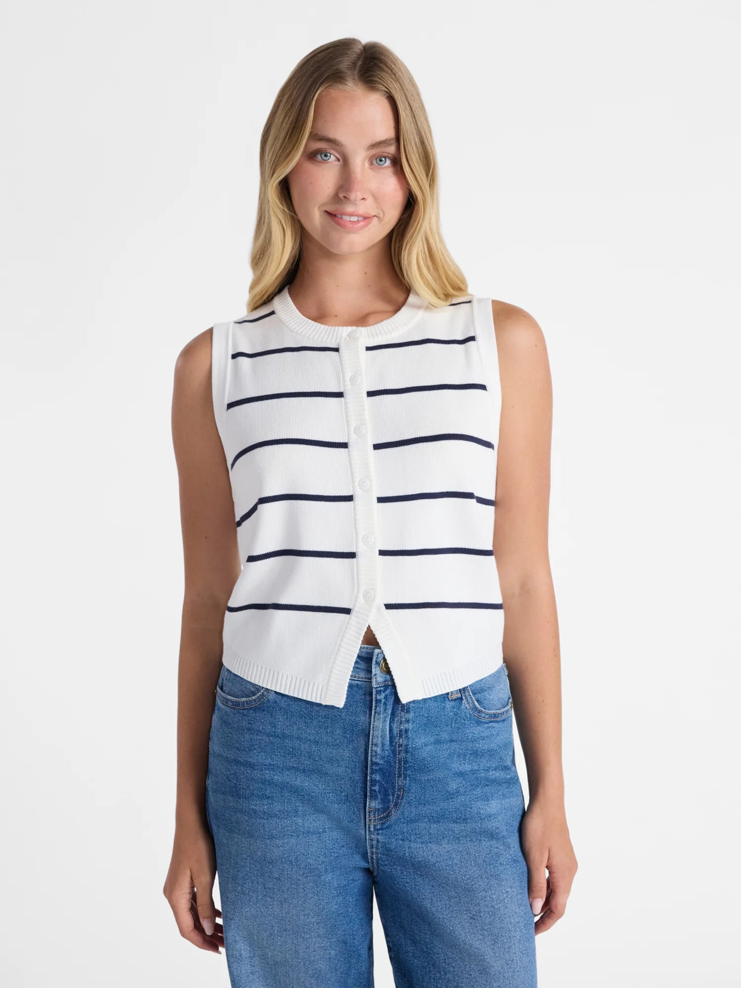 No Boundaries Sweater Vest, Midweight, Women’s | Walmart (US)